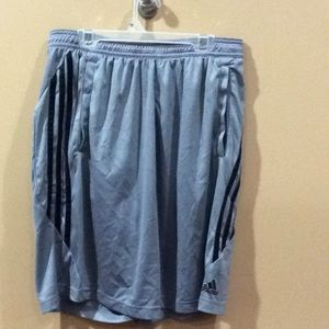 Men’s adidas grey shorts.